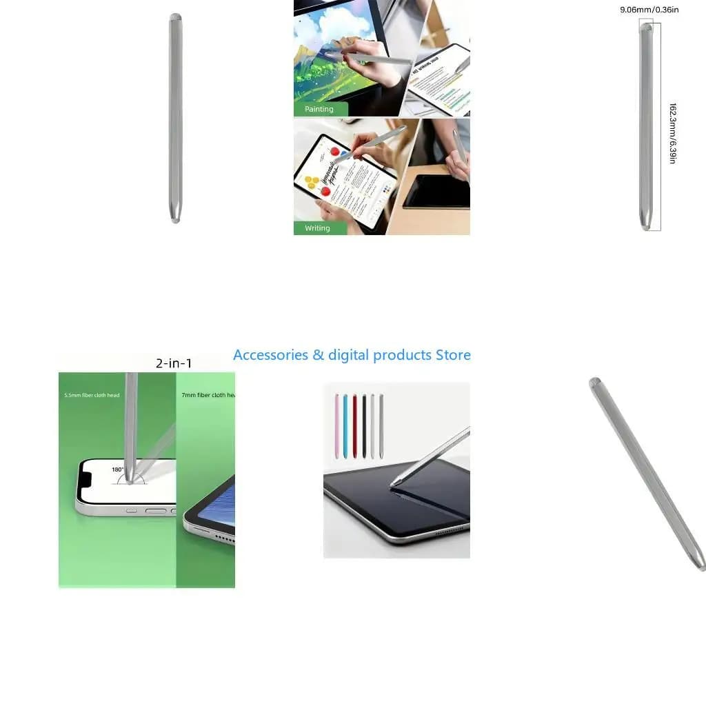 77JD Hexagon Double Tip Styluses Pen For Androids Tablets MultiPurpose Writing Drawing With Pressure Sensitivity Metal Body
