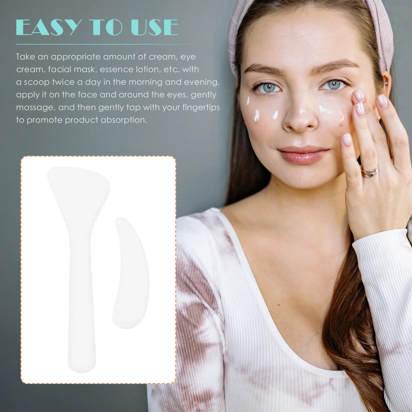 100 Pieces of Faced Masks, Hygienic Spatles Face Cream, Skincare Application, Fai-da-Te Sample, Make-up