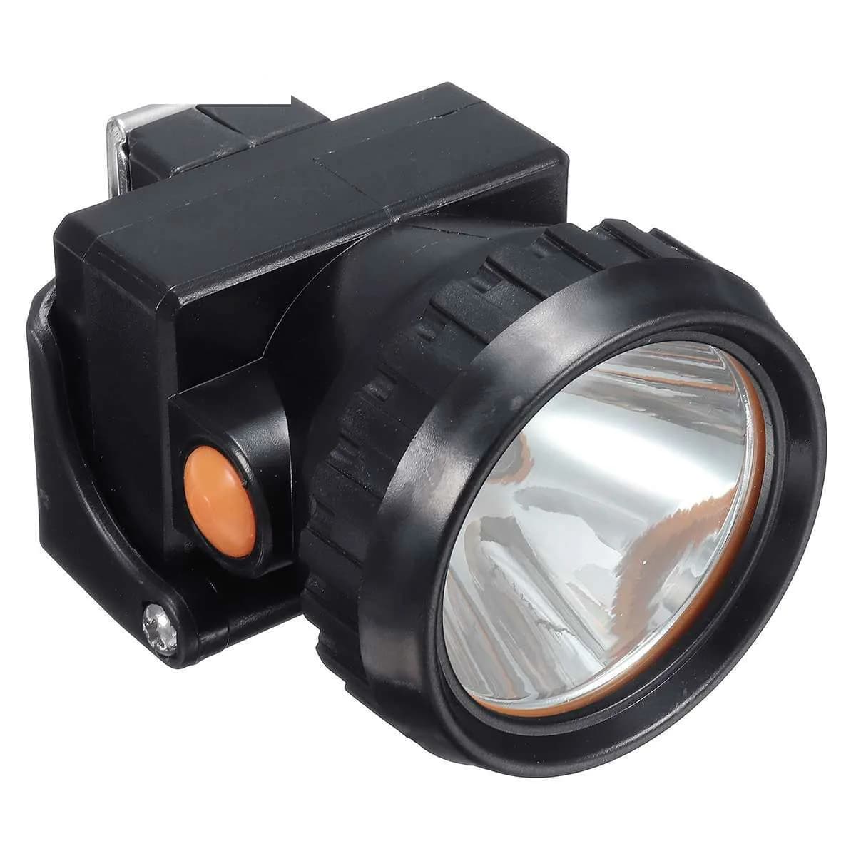 Minatori Cordless Power LED Ricaricabile Casco Luce Testa di sicurezza Lampada Torcia Lampada frontale da lavoro Kit lampada frontale impermeabile nera
