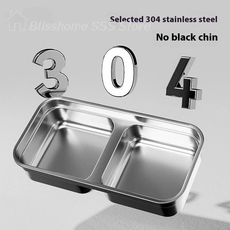 【S】New Style Cat Bowl Cat Food Bowl Food-Grade Stainless Steel Material Double Bowl Anti-Tip Pet Bowl Cat Eating Bowl