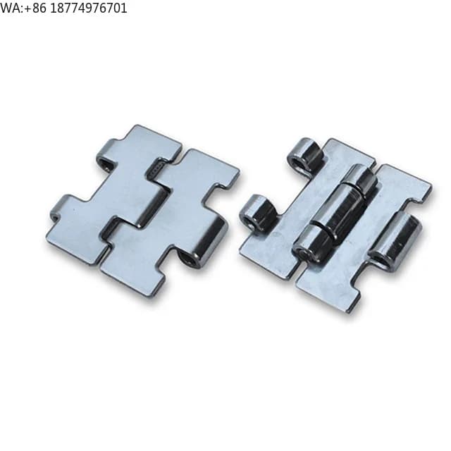 Catene a maglia singola SS512/515 con passo 25,4 mm, a funzionamento continuo e parte superiore piatta per trasportatori di bottiglie nell'industria della birra