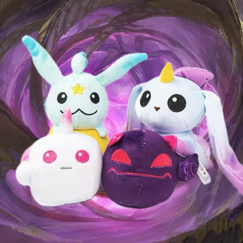 Set da 4 confezioni Star Guardian Mini peluche Jinx Lulu Janna Confezione originale autentica Nuovo di zecca
