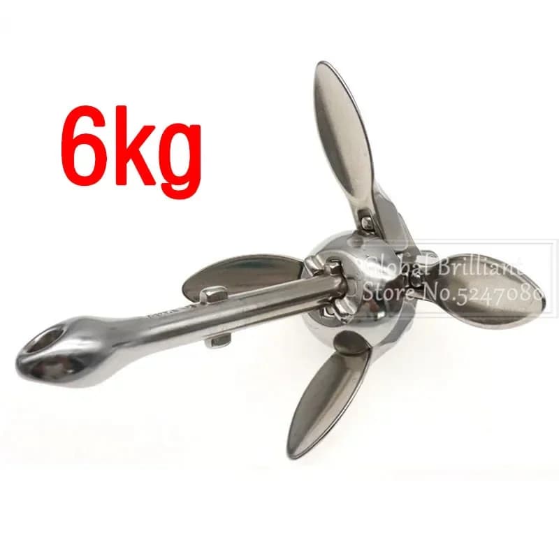Accessori per yacht per barche marine con ancoraggio per kayak pieghevole con superficie in acciaio inossidabile lucidato da 6 kg