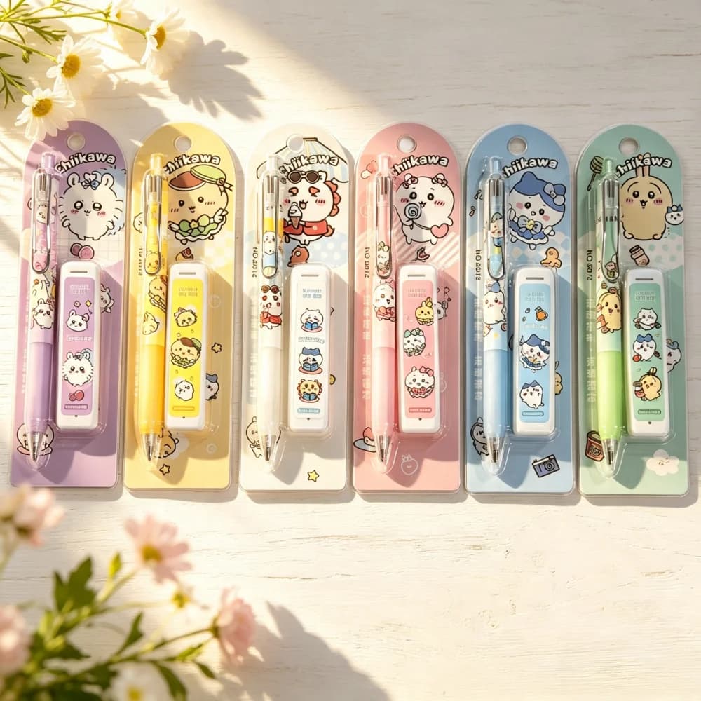 2026 Stylish Automatic Pencil Set Anime Merchandise Cute Girly Writing Lead Resistant for Students