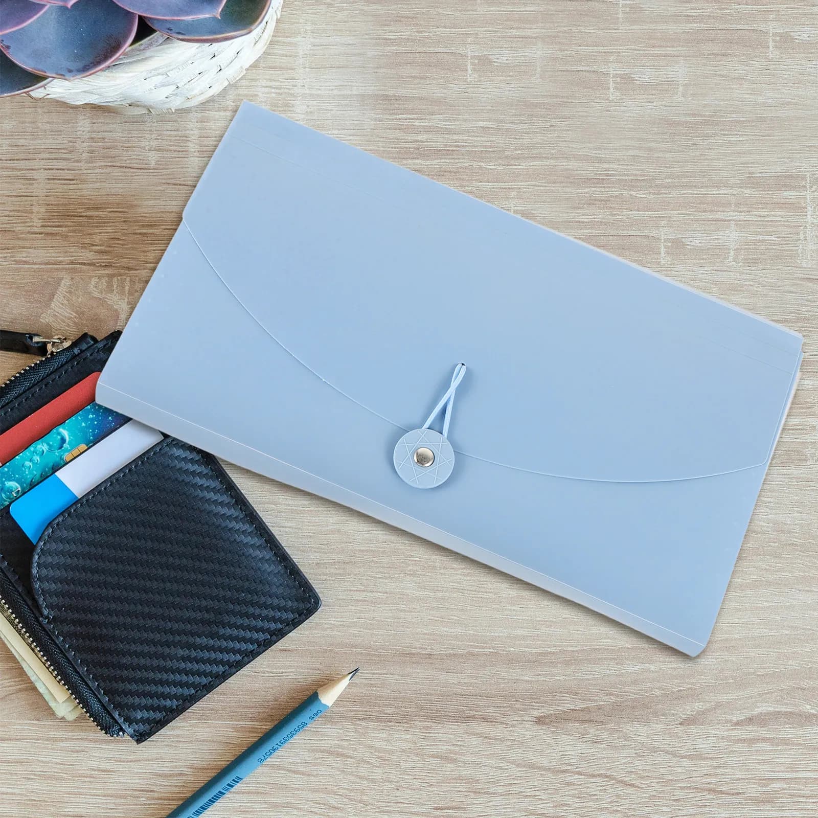 Organizzatore di Documenti a Fisarmonica, Mini Cartella Espandibile A6, Porta Ricevute Multistrato in Plastica, Organizzatore Portatile per Ufficio