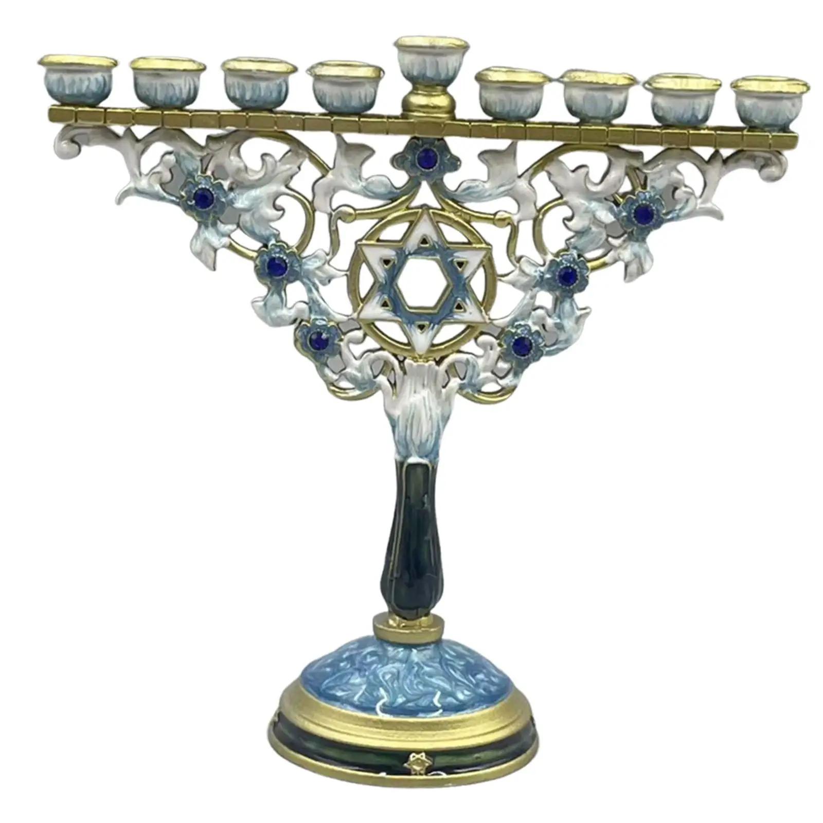 Accessorio da tavolo versatile in smalto Hanukkah Menorah dal design vintage