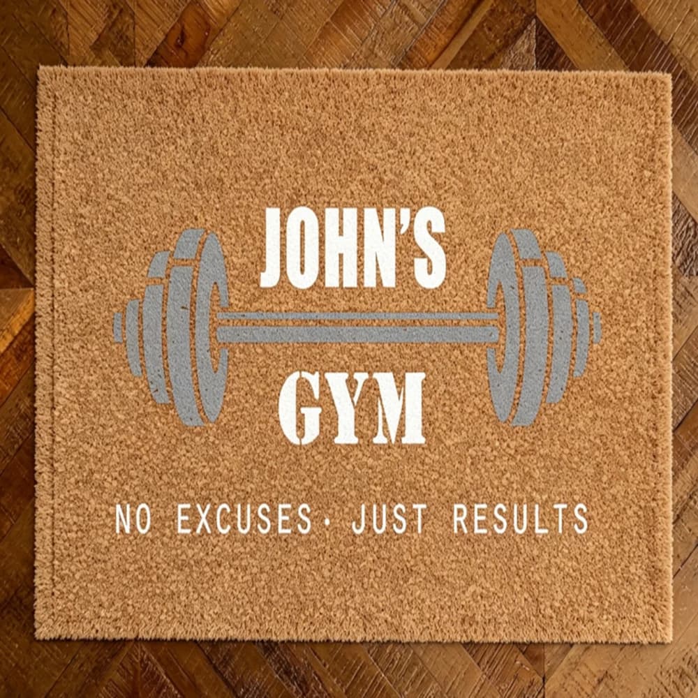 Custom Gym Logo Entrance Mat Non Slip Safe Print Floor Rug For Fitness Center Studio Entrance Business Decor Sports Floor Mat