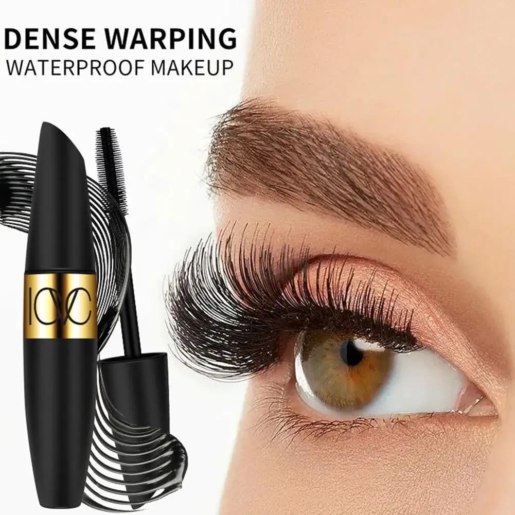 Fiber Mascara Eyelash Primer Thick Dense Curly 3D Natural Long-lasting Waterproof Sweat Proof Eyelash Lengthening Women Make Up