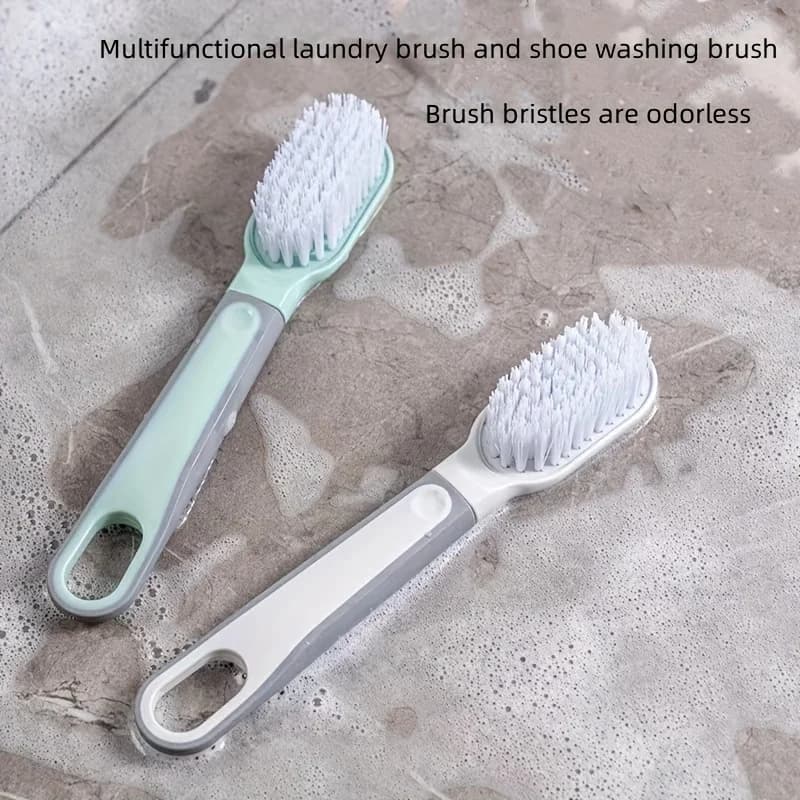 Coarse handle hard bristle cleaning shoe brush, multifunctional shoe brush, laundry brush, household car cleaning supplies