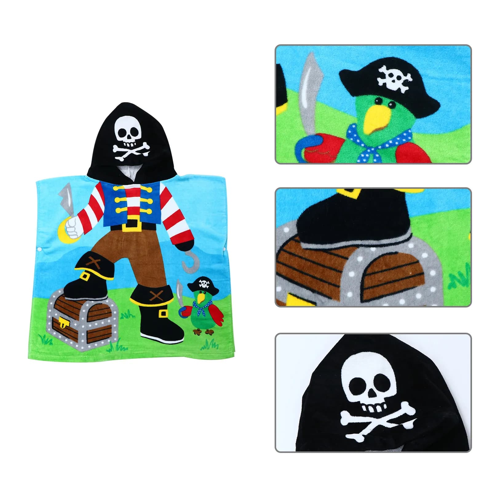 Asciugamano con cappuccio per bambini, accappatoio per bambini, assorbente, traspirante, in cotone, morbido, che assorbe l'acqua, confortevole, raffinato