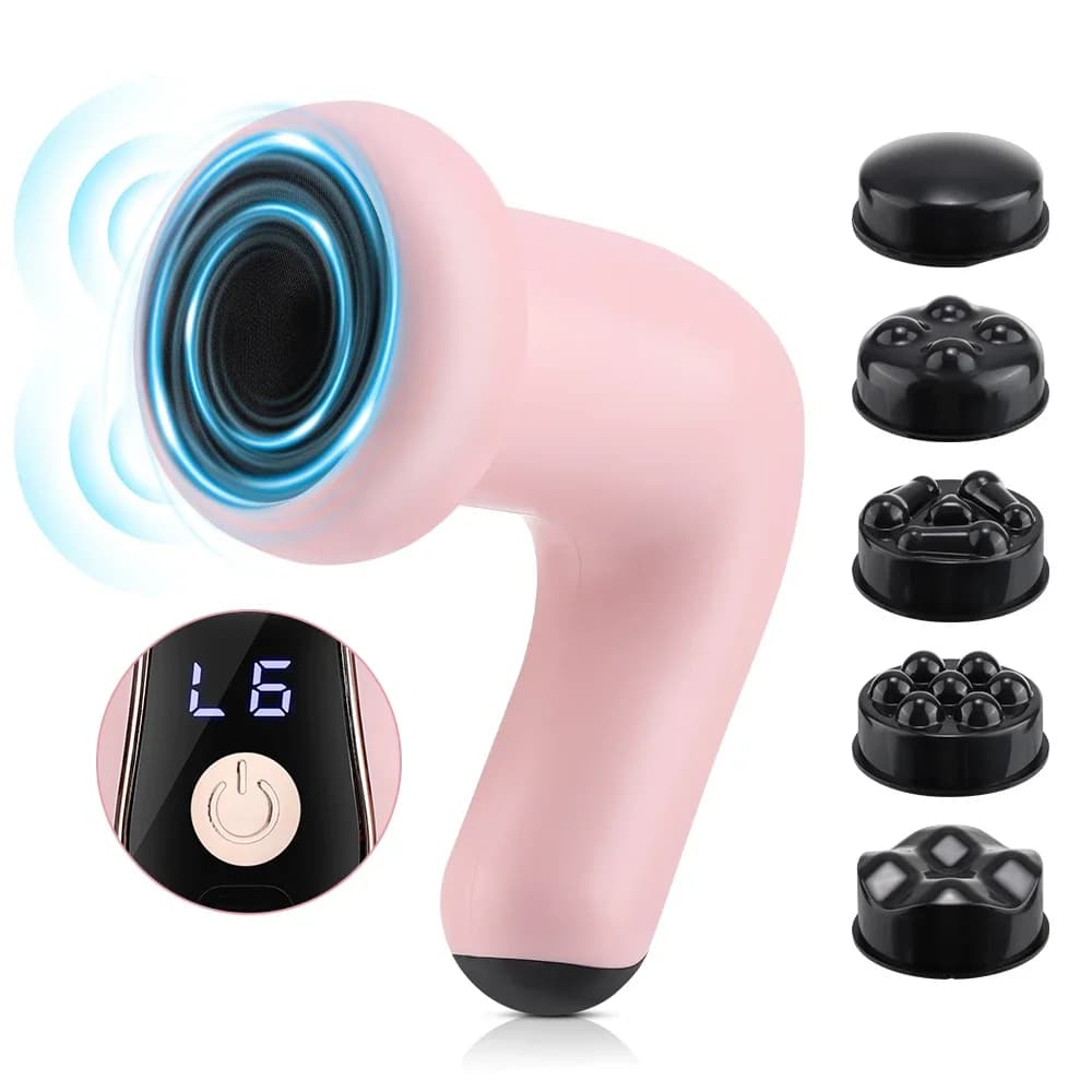 Portable Anti-cellulite Massage Massage, Fascial Massage Gun, Muscular Massage Background for neck, waist and shoulders, Burn Fats and Model Body