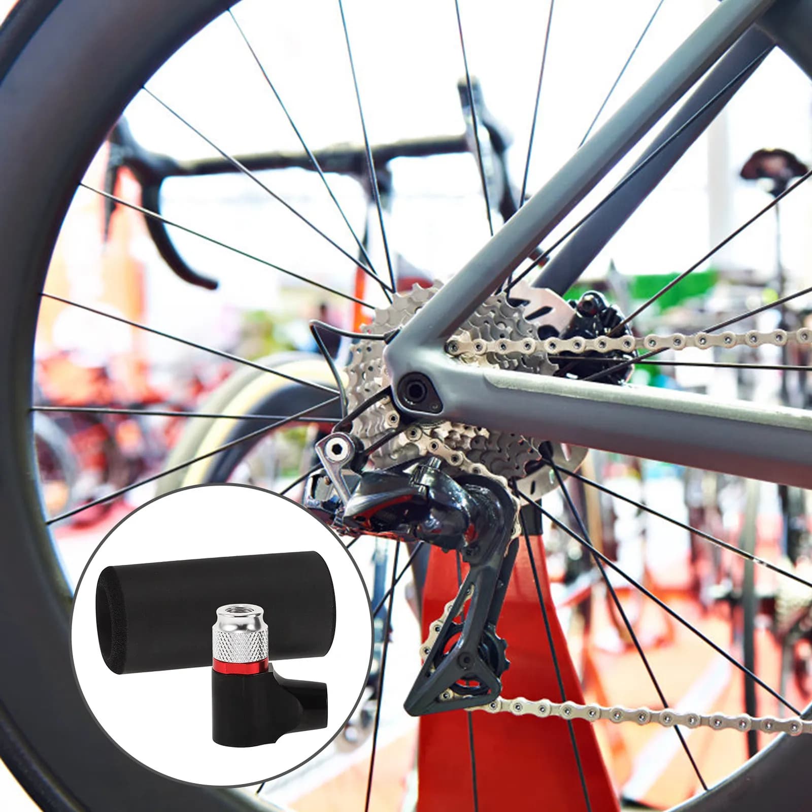 Mini Pompa Portatile per Pneumatici Bici con Adattatore, Gonfiaggio Rapido e Preciso, Strumento per Biciclette da Montagna e Strada