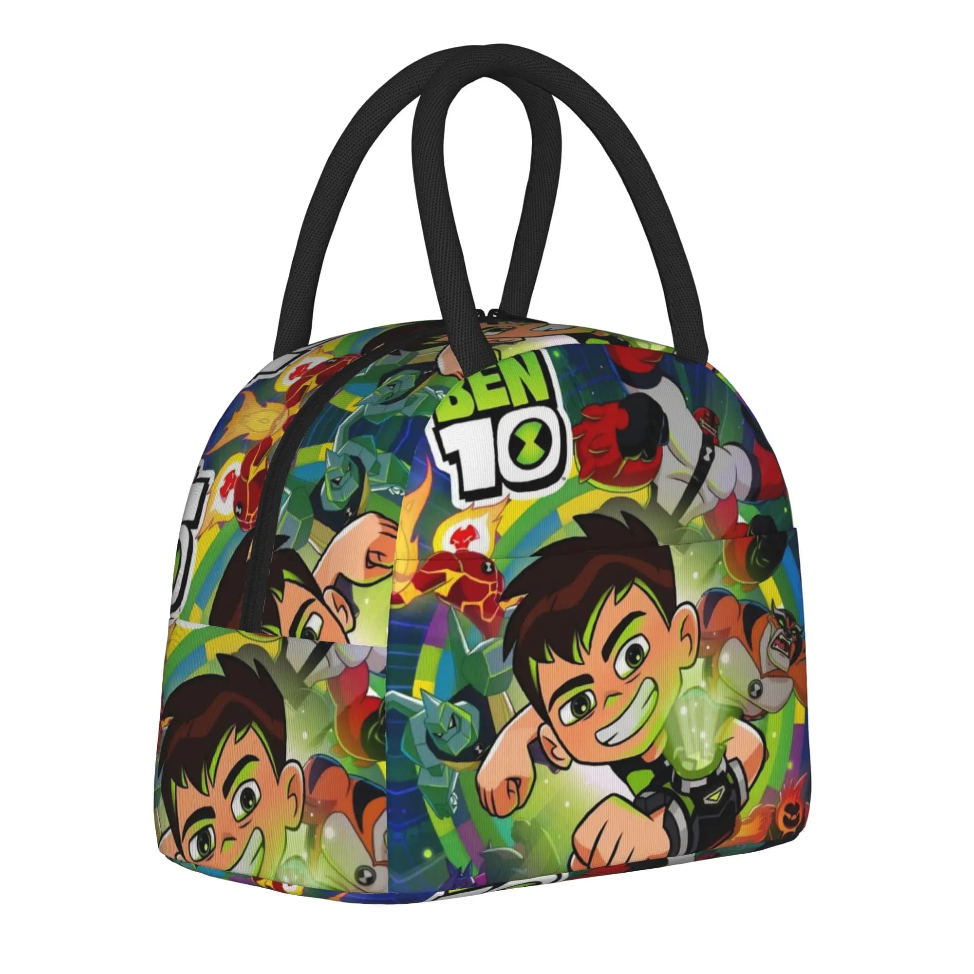 Ben 10 Anime Insulated Lunch Bag for Men Women Food Container Reusable Thermal Cooler Lunch Box For Picnic