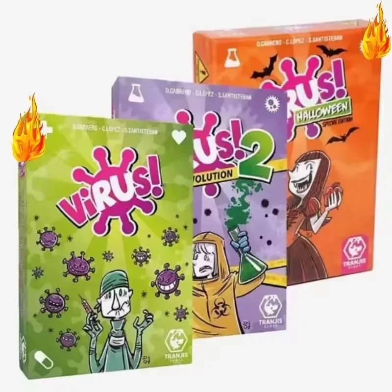 2026 Family Strategy Card Game Set Virus Series 1&2 & Halloween Adult Party Board Game Youth Group Interactive Entertainment