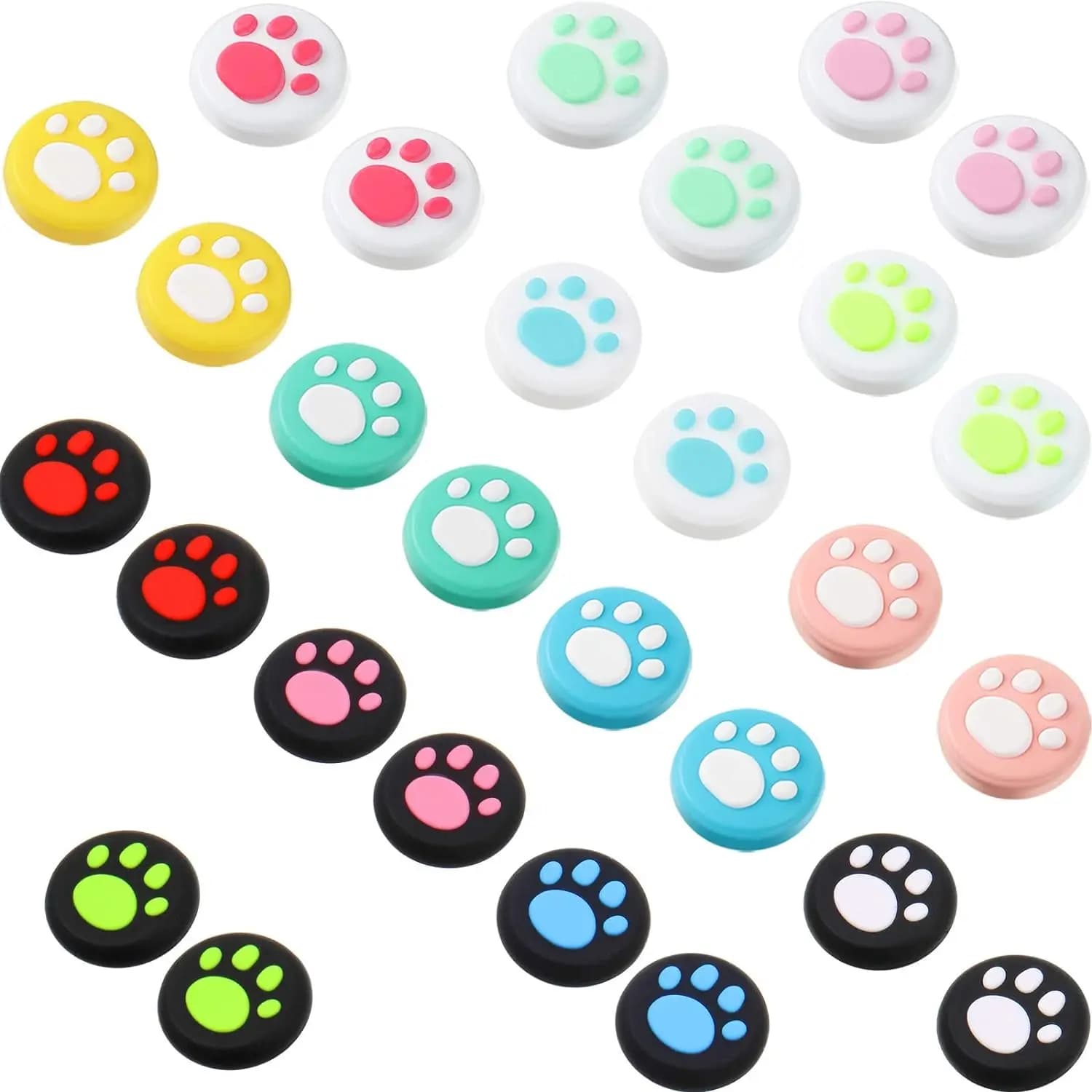 28 PCS Silicone Thumb Grip Cap Cover Per Interruttore/OLED Gioco Joystick Controller, Accessori Thumbstick Grip Caps ST001