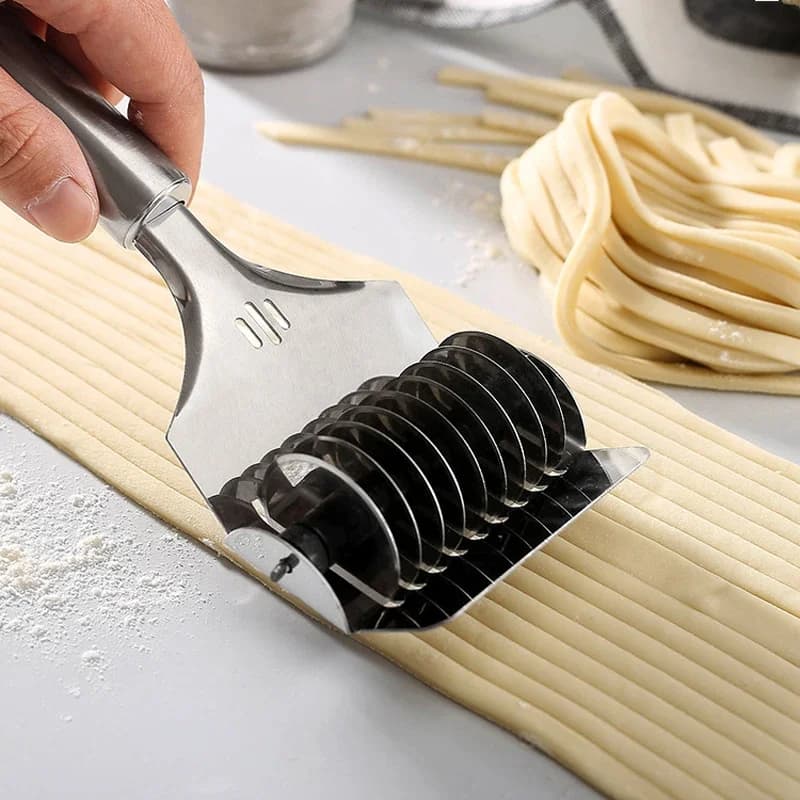 Tagliapasta Manuale in Acciaio Inox, Macchina per Pasta e Noodles, Utensile da Cucina per Tagliare Zenzero, 1 Pezzo