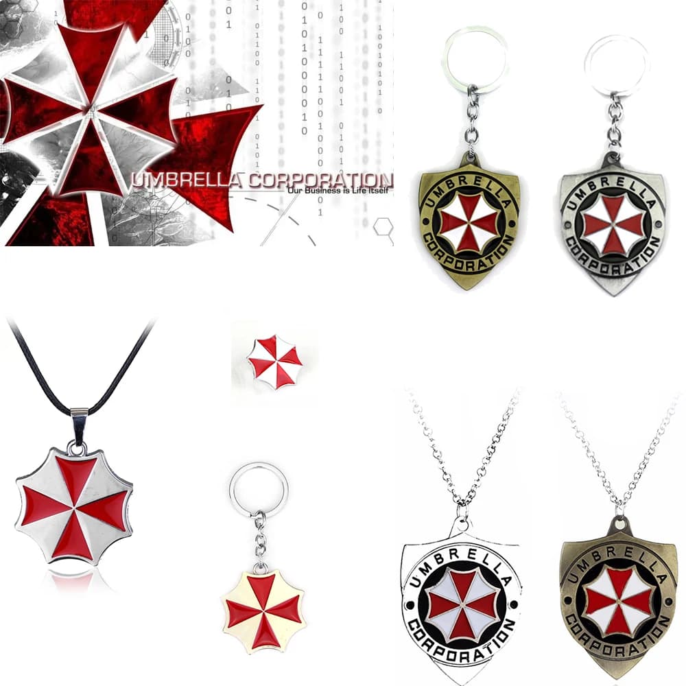 Residenti Evili Portachiavi Ornamento Regali Portachiavi per auto Giocattolo Ombrello Corporation Sublimazione Portachiavi vuoto Collana Edc Gioielli