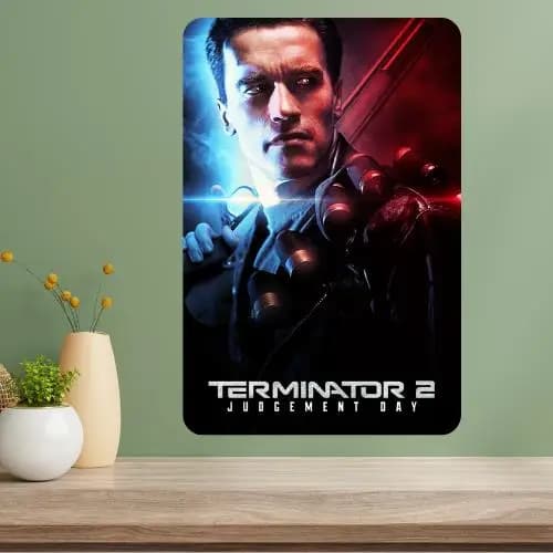 Poster in Metallo del Film Classico Terminator 2: Giorno di Giudizio