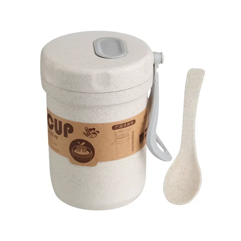 Contenitore per alimenti ecologico per microonde sigillato rotondo da 300 ml per bambini Lunchbox Preparazione dei pasti Bento Box Caldo