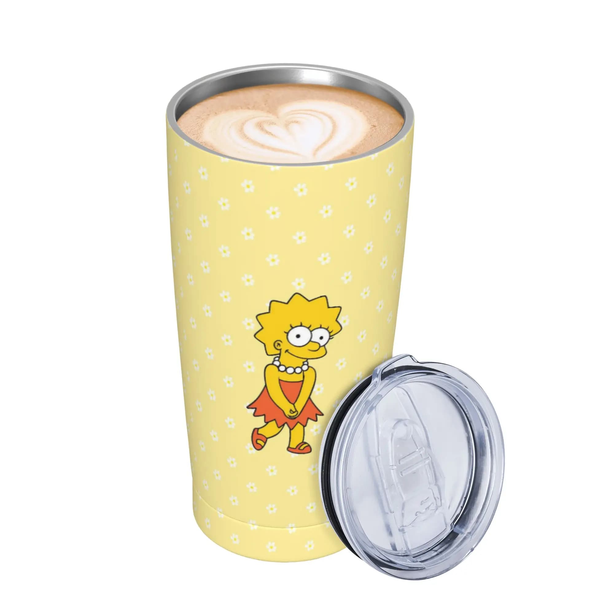 Stainless Steel Tumbler Simpsonsed Cartoon Thermal Cups Keep Heat Cold and Hot Car Mugs Travel Water Bottle