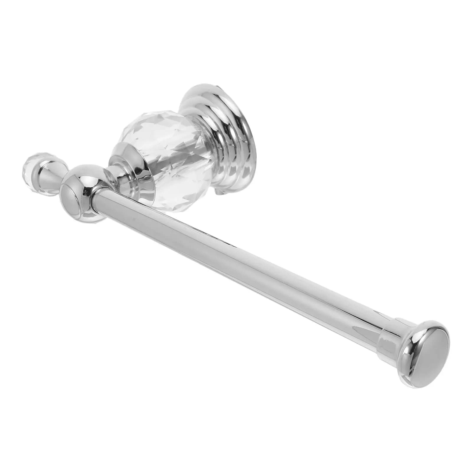 Wall Toilet Paper Holder Crystal Tissue Dispenser Stainless Steel Space Saving Modern Bathroom Towel Rack Paper Towel Storage