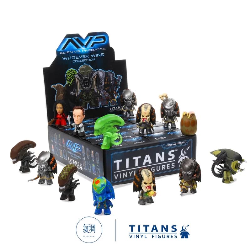 Titani autentici Alien Vs Predator Blind Box Film da collezione Desktop Decor Action Figure Collection Decorazione Modello Giocattolo Regali
