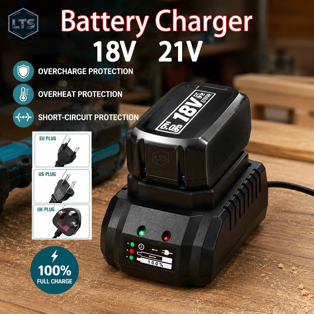 Battery Charger Replacement For Makita Model 18V 21V Li-ion BL1815 BL1830 BL1840 BL1415 BL1420 BL1860 Electric Drill Grinder