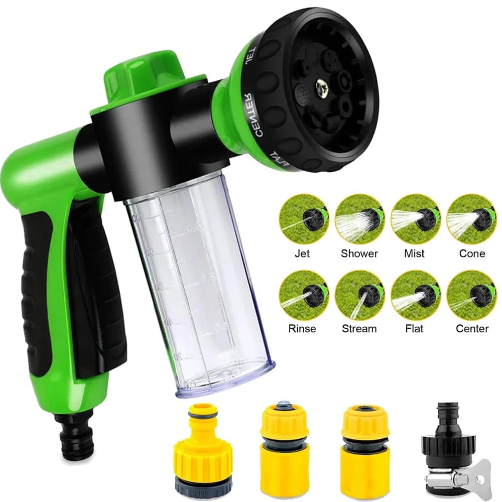 Doccia per Cani 8 in 1, Spruzzatore per Bagno Animali Domestici, Pistola Doccia ad Alta Pressione per Gatti e Cani, Ugello per Tubo Flessibile, Schiuma, Giardino, Auto, Strumento per Lavaggio Animali