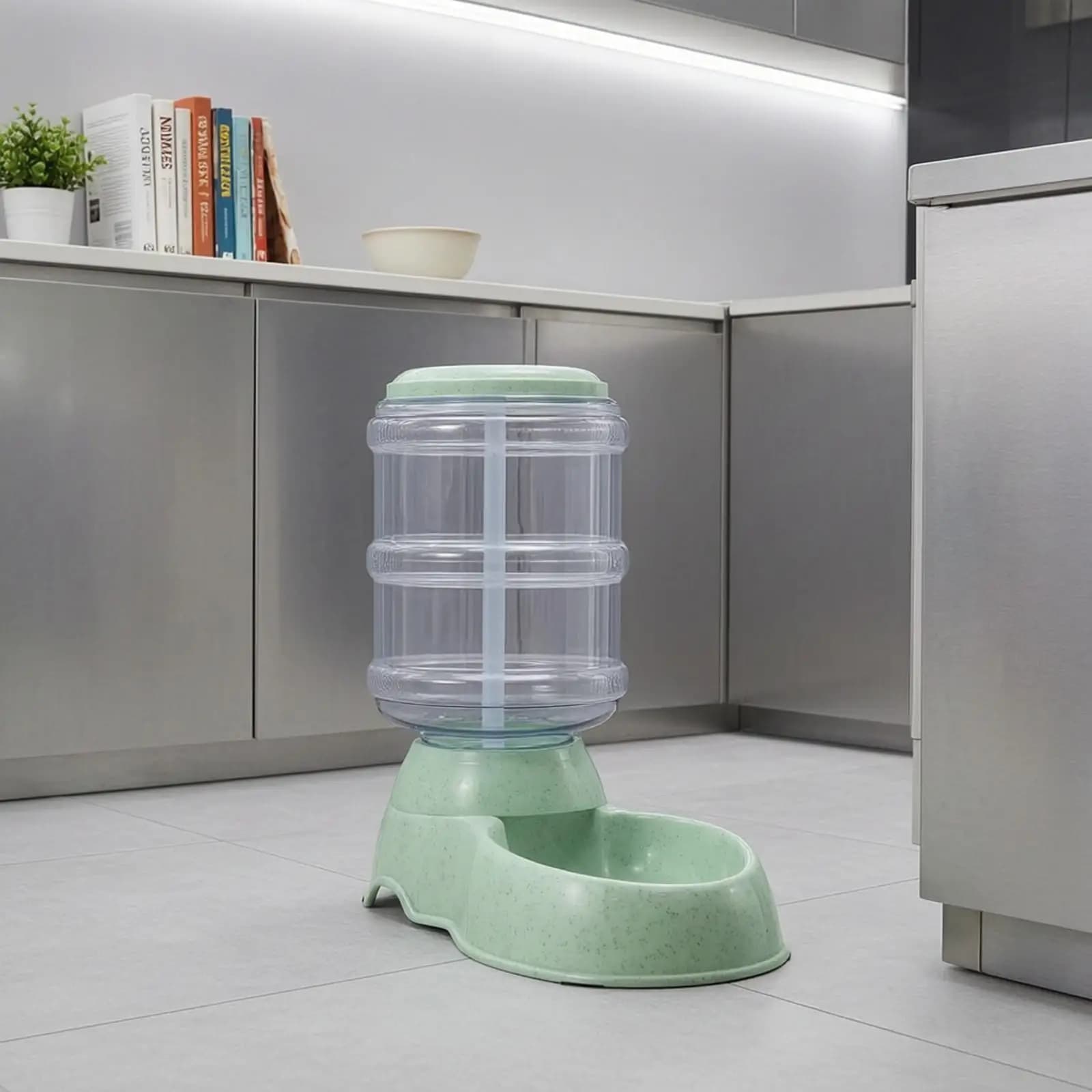 Weight-basedFed Pet Food Feeder Large Capacity Gravity Cat Feeder Space-Saving