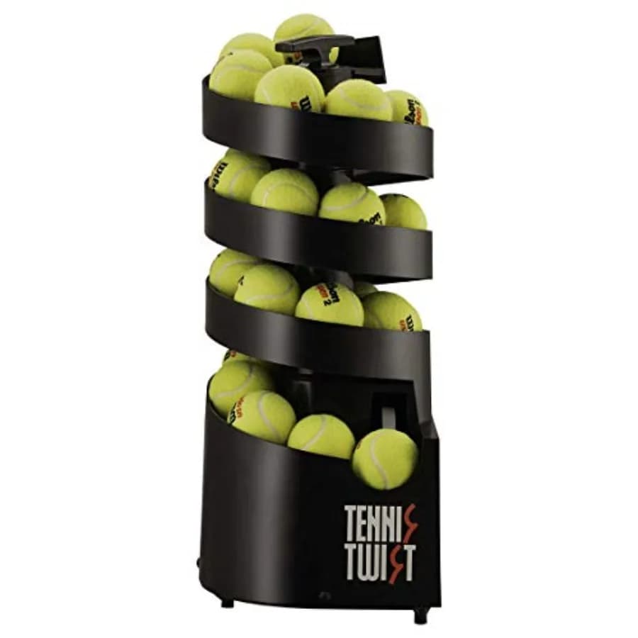 Macchina Lanciapalle da Tennis per Principianti, Alimentata a Batteria, Regolabile, con Palla Gialla, Prodotta negli USA da 1 Tennis Machine Compan