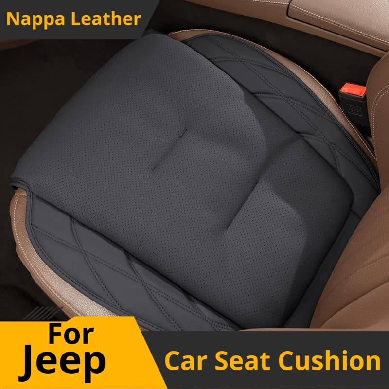 For Jeep Leather Car Seat Cushion Wrangler Grand Cherokee Cherokee Compass Wagoneer Avenger Recon Car Seat Cover Accessories