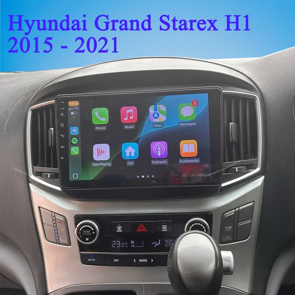 9 ''QLED Android 14 Autoradio Stereo Video Audio HU Per Hyundai H1 2015 - 2018 Gps Navi Monitor DVD Cassetta RDS DAB + Carplay