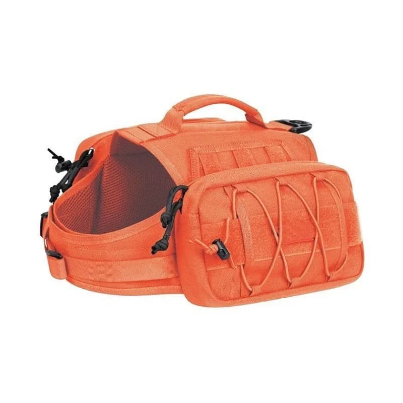 Dog Cat Pet Backpack Harness Outdoor Multi Functional Chest Pack Solid Color with Zipper Closure Pet Bag