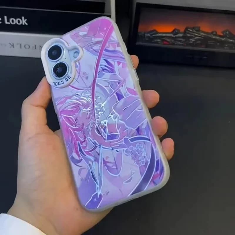 Cover per iPhone con Personaggio Anime Cartoon Elysia Honkai Impact per iPhone 17 16 15 14 13 12 11 Pro Max Plus Mini 17Promax