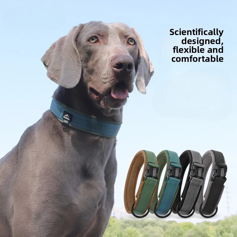 Large dog dog collar Nylon reflective dog collar Adjustable explosion-proof dog collar for medium and large dogs
