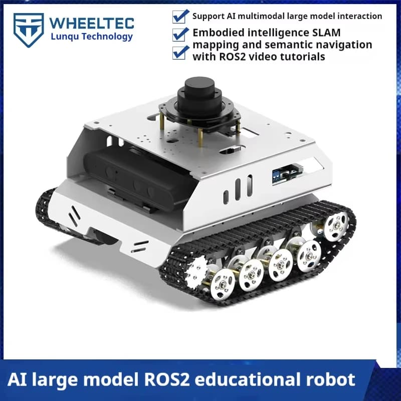 Robot Cingolato ROS2 R550 con Interazione AI per Modelli Grandi, Raspberry Pi 5 per Mappatura e Navigazione per SEO E-commerce
