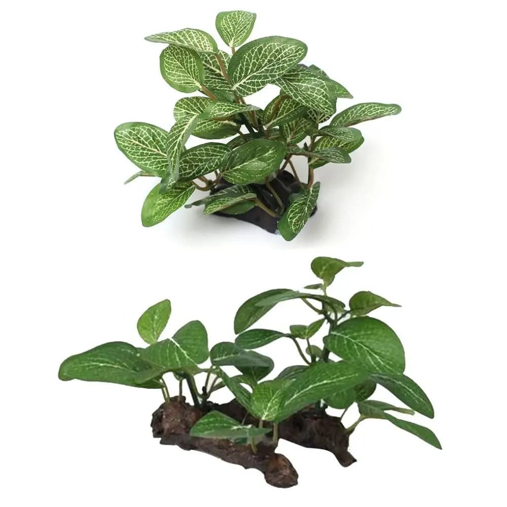 Artificial Plants Decorative Plastic for Aquarium, Realistic Ficus Tree Simulated, Terrarium Ornament Turtles