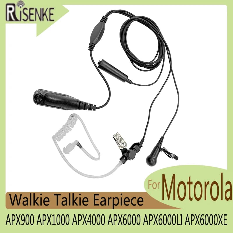 Auricolare radio walkie talkie, auricolare, compatibile per Motorola, APX900, APX1000, APX4000, APX6000, APX6000LI, APX6000XE