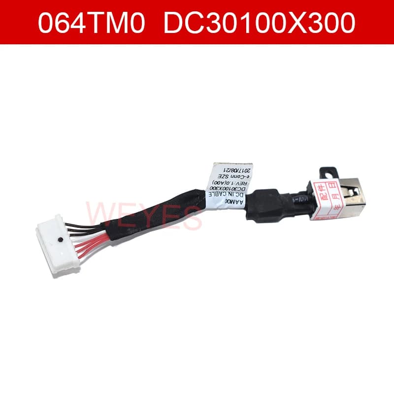 64 tm0 064 tm0 DC30100X200 DC30100X300 per Dell XPS 15 9550 9560 9570 P56F Precision 5510 5520 5530 5540 M5510 M5520 DC-IN cavo