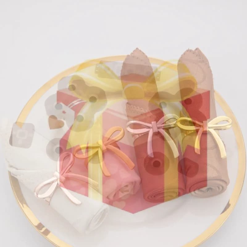 【HG】Romantic Bow Napkin Ring, Reusable Napkin Holder, Suitable For Valentine's Day, Parties, And Wedding Table Decorations