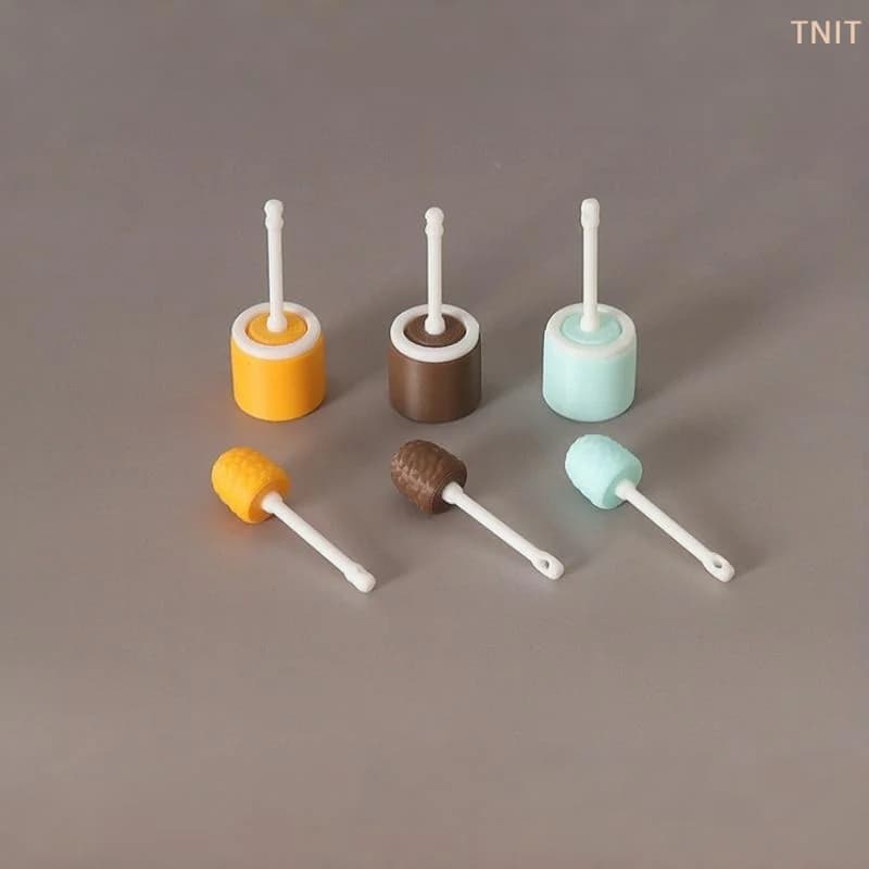 Set di 3 Strumenti per la Pulizia, Modello di Spazzola per WC con Manico Lungo in Miniatura 1:12 per Casa delle Bambole, Accessori per Decorazione Domestica