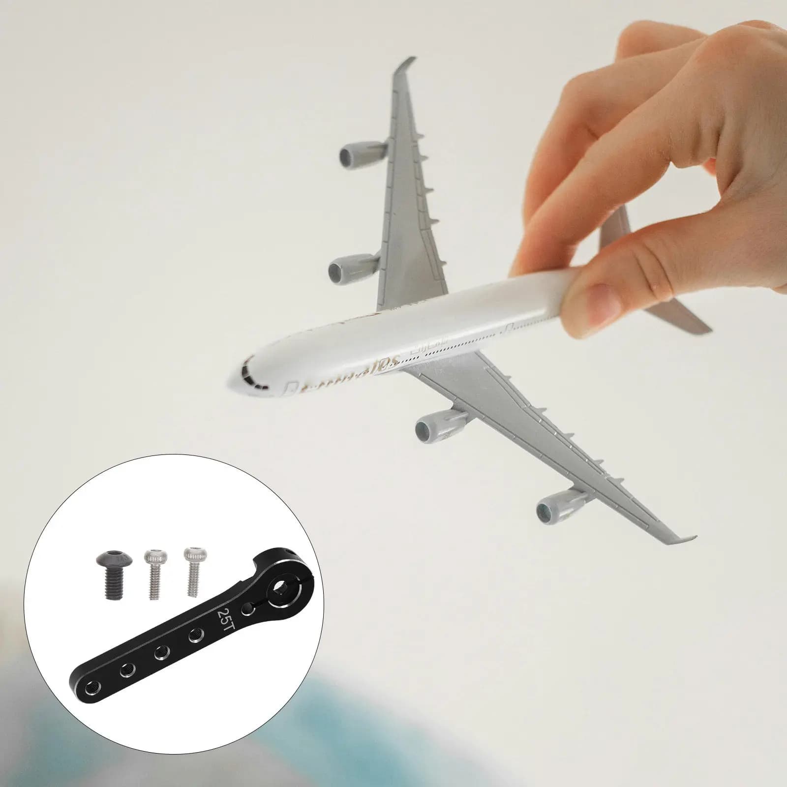 25T 56Mm Cnc Machined Aluminum Alloy Servo Horn for Rc Airplane Helicopter Metal Steering Rod Upgrade Replacement Accessory