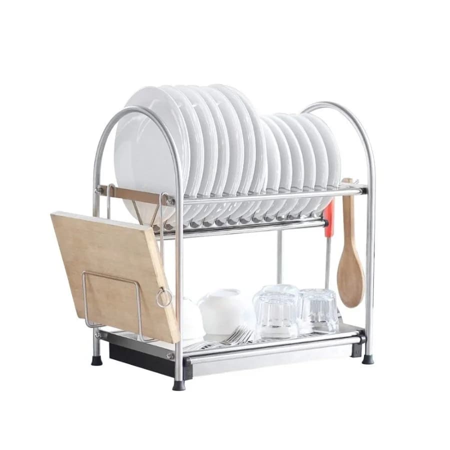 2-tier cutters with tray pickles and support for adjustable length cutting - Stainless steel