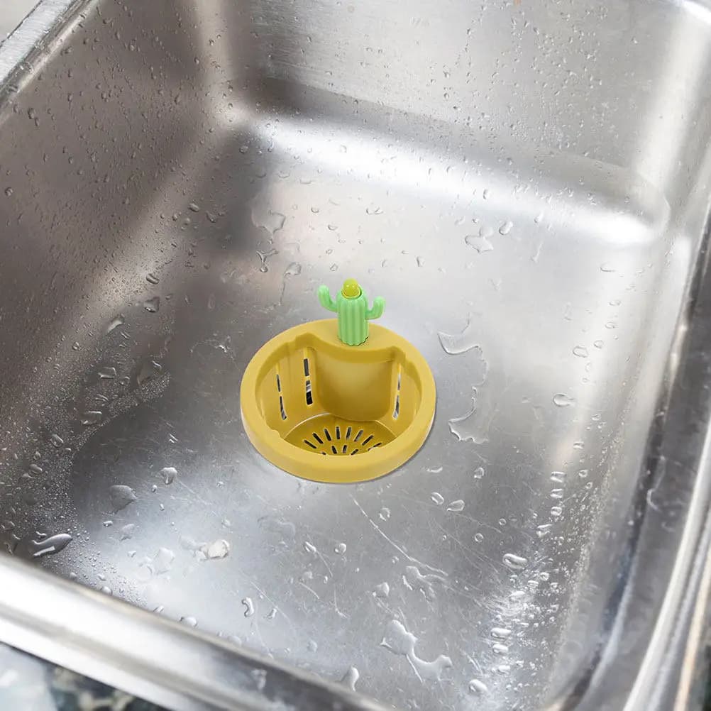 Filtro per Lavello a Forma di Cactus, Cestello Multifunzionale per Rifiuti Alimentari, Collettore Efficiente con Filtro a Rete per Scarico Cucina