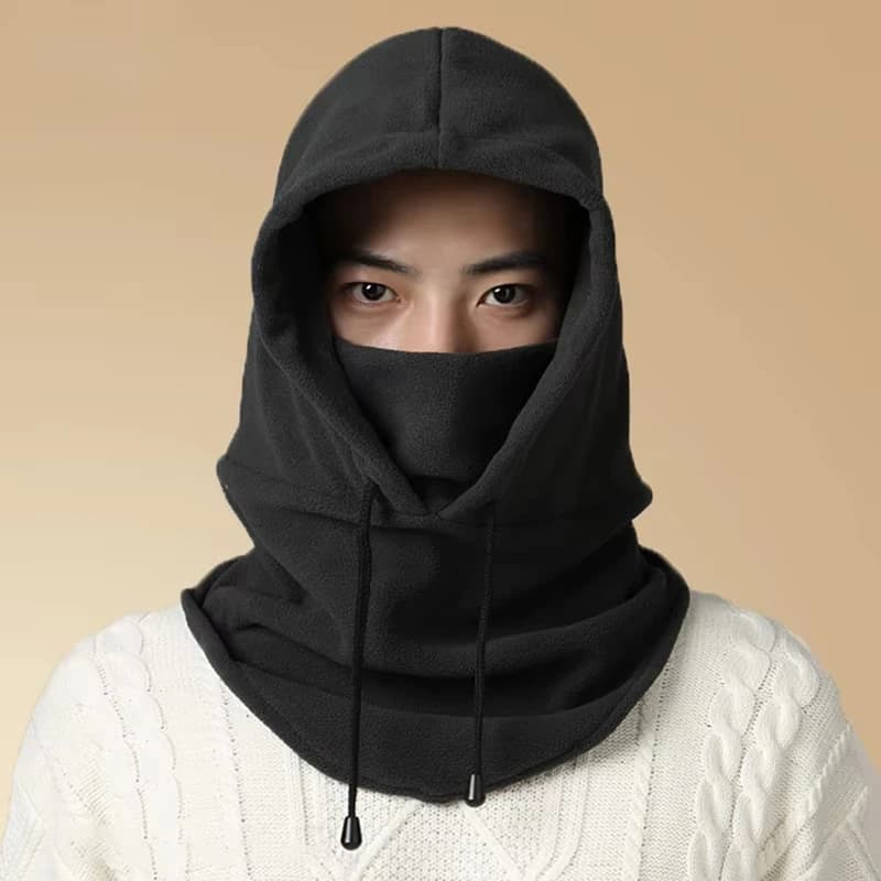 Passamontagna in caldo pile per uomo donna maschera invernale scaldacollo berretto con cappuccio copricapo termico antivento berretti Bandana
