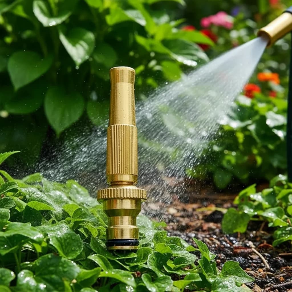 Pistola a spruzzo in ottone regolabile ad alta pressione per tubo da giardino 1 pz