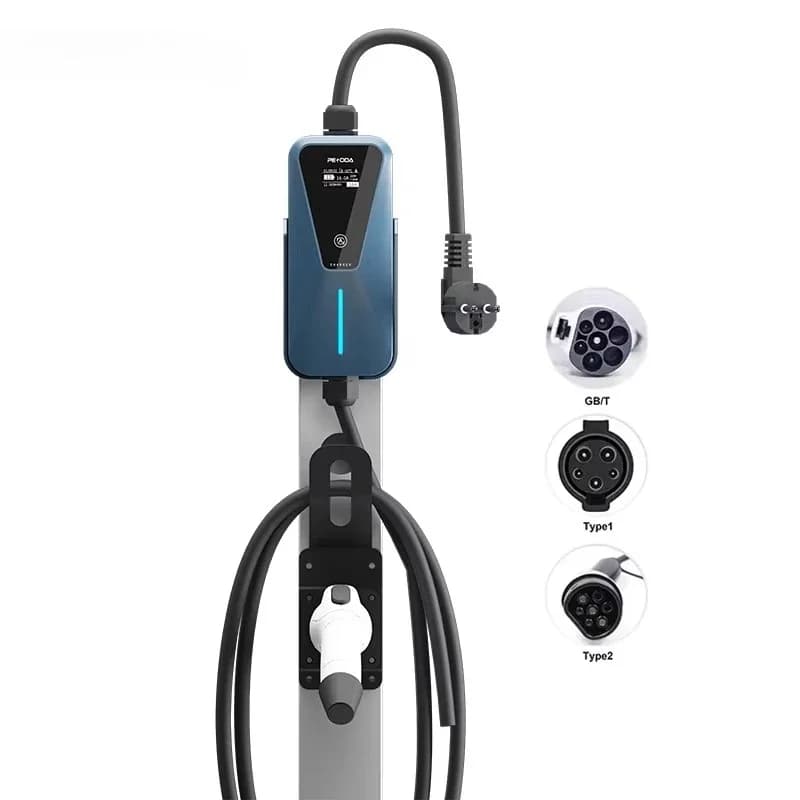 Caricabatterie EV Portatile 16A Monofase 110V Tipo 1 Tipo 2 GB/T Resistente alle Intemperie Caricatore AC per Auto con Borsa per il Trasporto