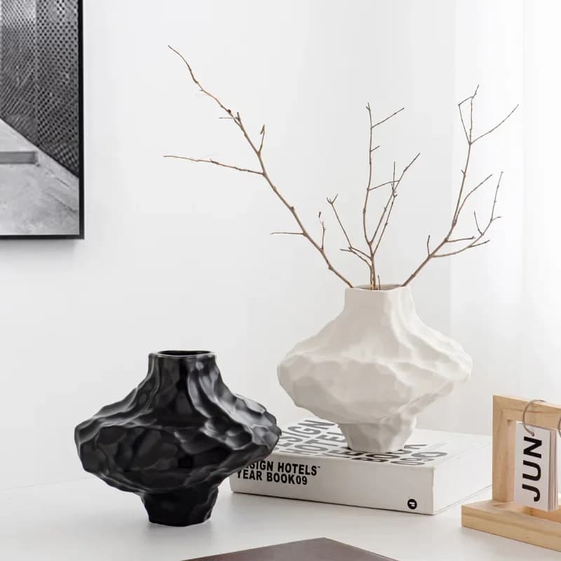 Vaso in ceramica Modello in pietra Sezione Geometria Rockery Vaso di fiori Disposizione floreale Accessori Decorazione della casa Terrario