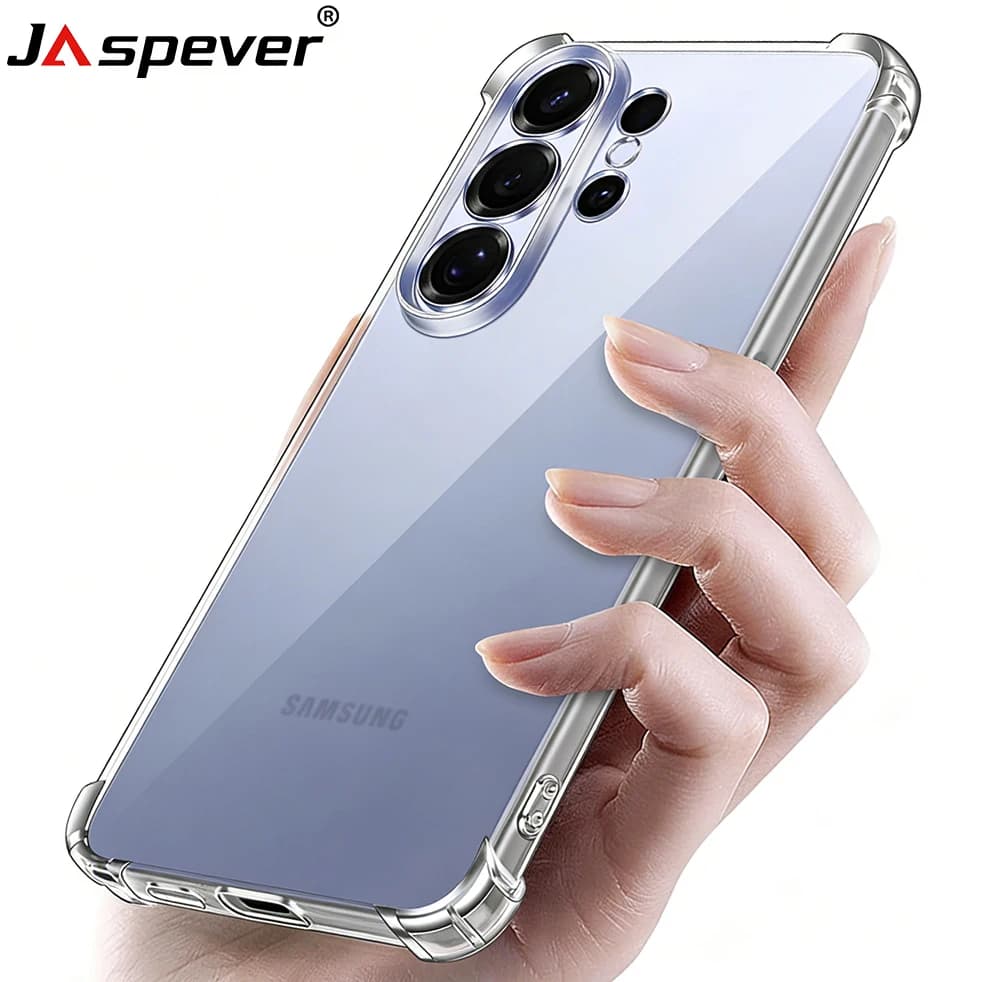 S26ultra Shockproof Silicone Case For Samsung Galaxy S26 Ultra S26+ Plus Clear Airbag Clear Soft Shell For SamsungS26 Cover 2026