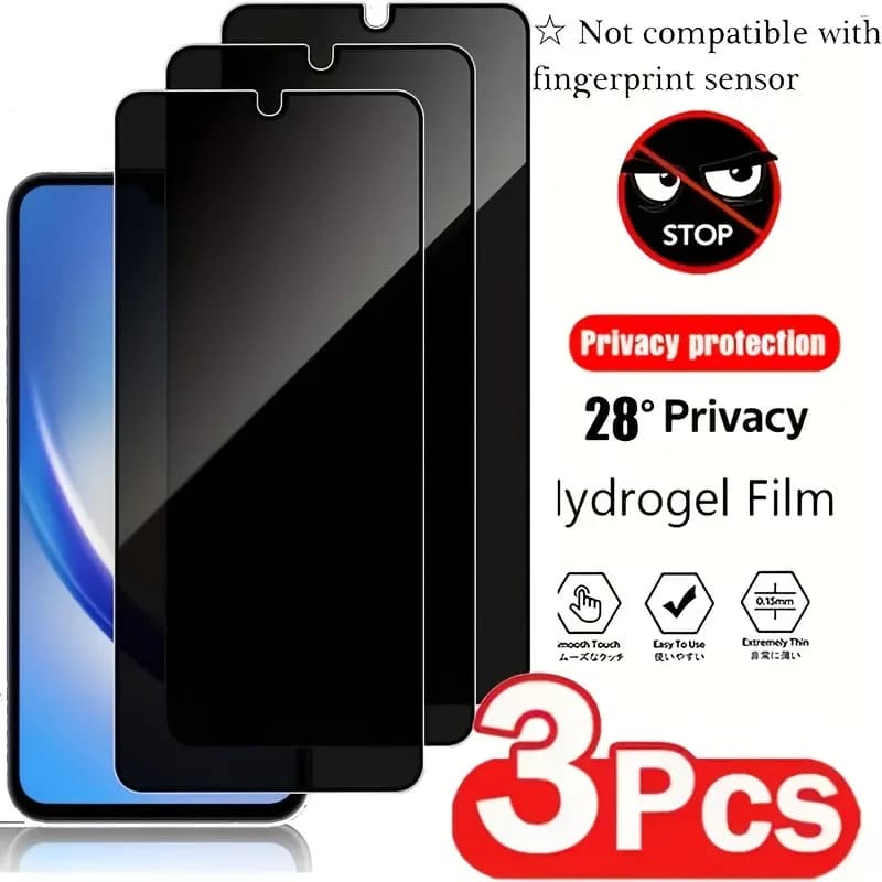 3 piece privacy tempered glass for Samsung Galaxy S25 Ultra S20 Plus S24 Ultra screen protection for Samsung S21FE S22 S23 Plus film